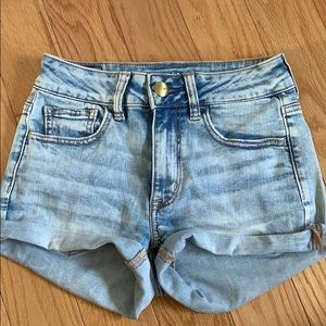 American Eagle high rise denim shorts size 00